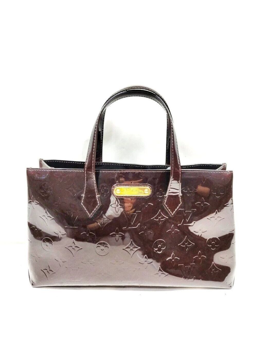 Louis Vuitton LV Hand Bag Wilshire PM Purple Vernis 600-052225